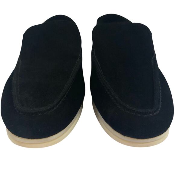 Loro Piana Men’s Black Suede Summer Walk Designer Loafers Size Eur 41/US 8 main image 4